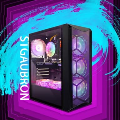 STGAubron Gaming PC Computer Desktop, Intel Core i7 8th up to 4.1GHz, GeForce RTX 3050 6G GDDR6, 16G DDR4, 1T SSD, WiFi 6, BT 5.2, RGB Fan x6, Windows 11 Home - Image 2