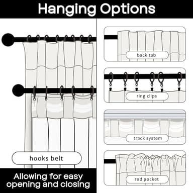 PANELSBURG Extra Long Floor to Ceiling French Country Curtains by Size 108 Inches Long 2 Panels Cream Neutral Girls Privacy Curtains for Bedroom Pleated Curtain with Hooks - Image 7