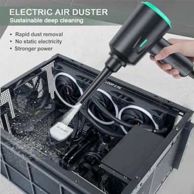 Meudeen Air Duster - Electric Air Blower - 5.74oz High Power Cleaning for Computer - PC - 2 Gear Compressed Air - Image 4