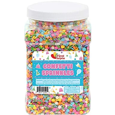 Rainbow Pastel Confetti Sprinkles - 1.7 Pounds - Birthday Pastel Quins - Flat Round Sprinkles - Pastel Candy Quins for Ice Cream, Cookies, Cupcakes, Cake Decorating - Image 2