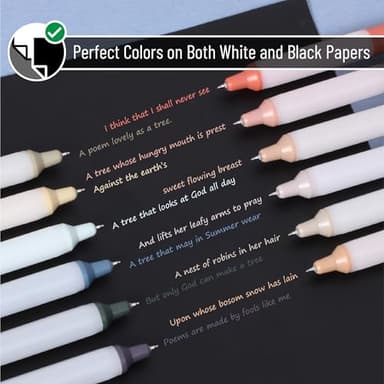 Mr. Pen- Retractable Gel Pens with Case, 12 Pack, Colorful Ink, 12 Refills, Gel Pens Fine Point 0.5mm, Retractable Pens - Image 3