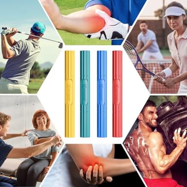 FitBeast Hand Exerciser Bars for Physical Therapy - Relieves Tendonitis Pain & Improve Grip Strength, Injury Recovery, Forearm (4 Piece Set - Yellow Green Blue Red) - Image 6