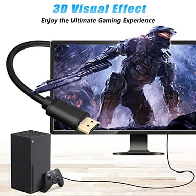 TCNEWCL 4K@60Hz HDMI Cable 2.0, 5 Feet Ultra High Speed HDMI Cord, Support HDCP 2.2, HDR 10, for Laptop, PC, HDTV, PS4/5, Xbox, etc - Image 6