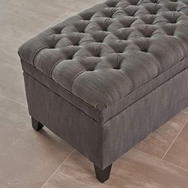 Christopher Knight Home Juliana Fabric Storage Ottoman, Gray - Image 7