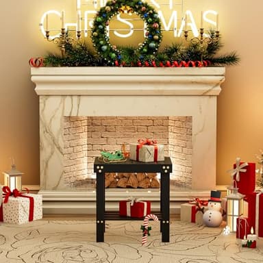 Glavbiku Bamboo Shower Bench, Shower Stool for Shaving Legs with Non-Slip Feet Storage Shelf Safe and Stable, Kids Adults Sauna Chair for Spa, Bathroom, Bedside, Living Room, Outdoor Side Table - Image 6