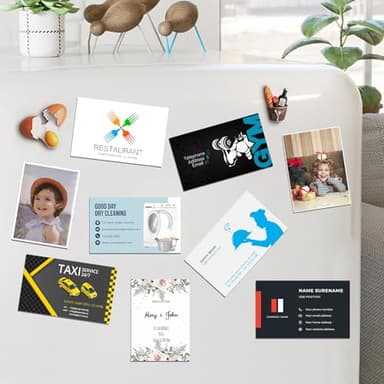 DIYMAG 3.5x2inch Business Card Magnets, 45Packs Flexible Magnetic Sheets with Peel and Stick Adhesive Magnet to Customize Personalized Cards for Crafts Photos and Supplies - Image 7