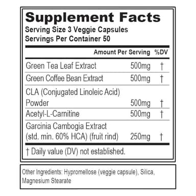 EVL Weight Loss Support Pills - Premium Multipurpose Appetite Metabolism and Fat Loss Support for Men and Women - LeanMode with Green Coffee Bean Extract CLA and Garcinia Cambogia - 50 Servings - Image 2