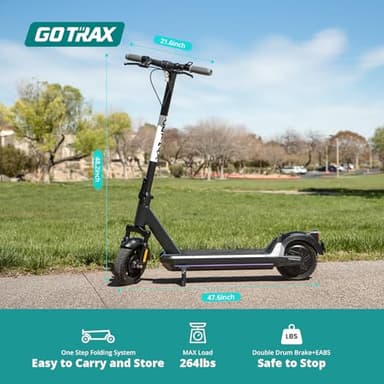 Gotrax Eclipse Electric Scooter, 10" Solid Tire, Max 20Mph Speed and 28Mile Range 500W Motor with Front Double Suspension Commuting EScooter for Adult, Black - Image 8