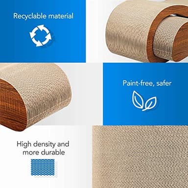 Cat Scratcher,2 in 1 Cat Scratching Board,Cat Cardboard,Scratch Lounger,Large,27.56 x9.45 x8.86 inch - Image 5
