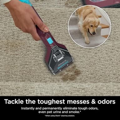 Shark Carpet Cleaner Machine, Portable Upholstery StainStriker, Spot, Odor & Stain Remover, 2 Carpet Cleaner Solutions, 3 Tools, Perfect for Pet Hair, Area Rugs, Couches, Burgundy, PX203BRN - Image 4