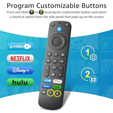Replacement Voice-Remote-Control for TV-Stick/TV Cube and for Insignia/Toshiba/Pioneer Smart TVs - Image 6