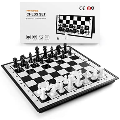 Chess Sets Travel Board Games: Magnetic Folding Chess Board with Instructions Teen Gifts Family Games Educational Toys for Kids and Adults 9.5 Inch - Image 1