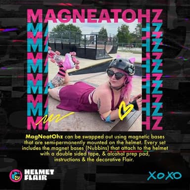 Helmet Flair MagNeatOhz Pink Cat Ears for Helmet | Made in USA | Magnetic & Interchangeable Kitty Ears for Motorcycle, Bike & Ski Helmets - Pair - Image 5