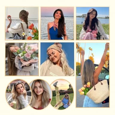 Ve Sunny Clip in Hair Extensions Real Human Hair Black Ombre Human Hair Clip in Extensions Black Balayage Brown with Blonde Clip in Human Hair Extensions 22inch 120g - Image 8