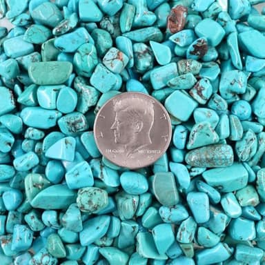 WAYBER 2 Lbs/920g Green Turquoise Decorative Stones Irregular Aquarium Pebbles Crystal Rocks Quartz Gravels for Fish Turtle Tank/Succulent Plants/Air Plants Decoration (Fill 2 Cups) - Image 7
