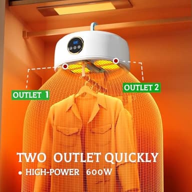 Moyufoby Portable Clothes Dryer | Mini Dryer for Clothes | Portable Dryer for Apartments - Compact, Multi-Scenario Use for Travel, Apartment, Hotel, Studio, Home - Image 2