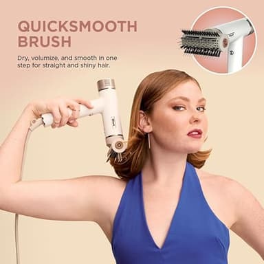 Shark Hair Dryer SpeedStyle RapidGloss Finisher and High-Velocity Dryer, Ionic Hair Blow Dryer with IQ Speed Styling and Drying Suite, No Heat Damage, Best for Curly and Coily Hair, Silk, HD332 - Image 6