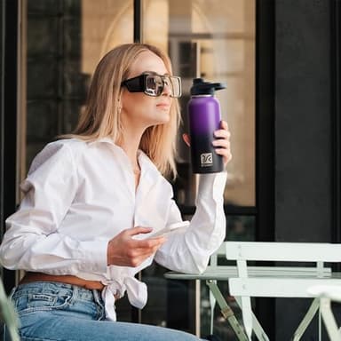 DYSANKY Insulated Water Bottle | Thickened Stainless Steel Vacuum Metal | Portable Sports Water Jug for Gym and Hiking with Straw, Carrier Bag, Handle Strap | BPA-Free 32 oz - Image 9