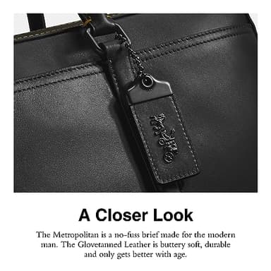 COACH Metropolitan Slim Brief, Ji/Black, One Size - Image 3