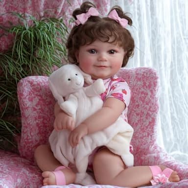 JIZHI Lifelike Reborn Baby Dolls - 20Inch-Real Baby Feeling Realistic-Newborn Baby Doll Adorable Smiling Real Life Baby Dolls with Gift Box for Kids Age 3 - Image 4