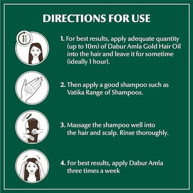 Dabur Amla Hair Oil - Nourishing Indian Oil for Men & Women, for Healthy, Moisturized Hair and Scalp (300ml) - Image 5