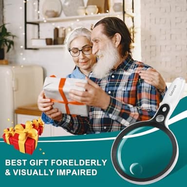 Large Magnifying Glass with 37 LED Light, 10X 20X 45X Handheld Illuminated Lighted Magnifier with 3 Light Modes for Seniors Reading, Inspection, Coins, Exploring Close Work - Image 7