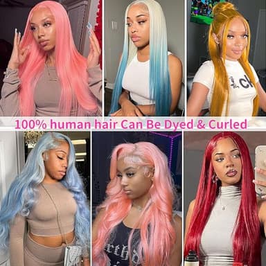GZX 30 Inch 613 Lace Front Wig Human Hair 13x4 HD Transparent Straight Lace Front Wigs Human Hair 180% Density Glueless Wigs Natural Hairline - Image 6
