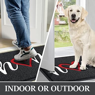 StepLively Door Mat Home Welcome Mats Outdoor and Indoor, Heavy-Duty Low-Profile Non-Slip Front Welcome Mat for Home Entrance, Outside Entry, Yard, Floor, Patio (30''x17.5'', Black) - Image 7