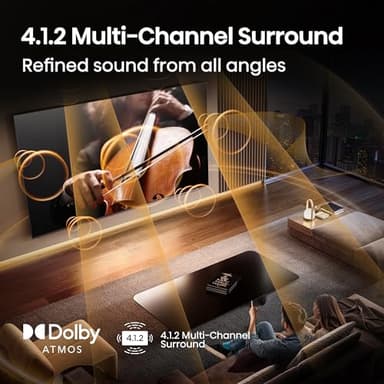 Hisense 55" Class U8 Mini-LED ULED 4K UHD Google Smart TV (55U8QG, 2025 Model) - QLED, Native 165Hz, VRR 288, Up to LD5600, 5000 Nits, HDR10+, Dolby Vision IQ · Atmos, IMAX Enhanced, 4.1.2 Ch Audio - Image 8