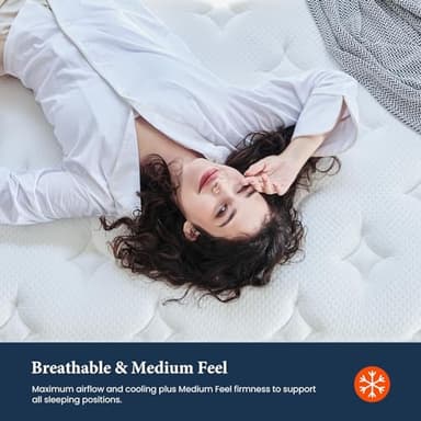 Coolvie Full Size Mattress 14 Inch, Hybrid Full Mattress in a Box, 4 Layer Premium Foam with Pocket Springs for Motion Isolation and Pressure Relieving, Medium Firm Feel, 100-Night Trial - Image 4