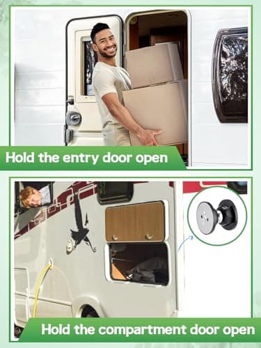RV Magnetic Door Catch with Adhesives - Easy to Install Camper Trailer Door Holder, Sturdy Stopper for RV Accessories, 1 Pack - Image 4