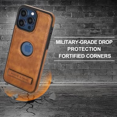 KSELF Leather Case for iPhone 13 Pro Max Case, Protective Slim with Kickstand Shockproof Phone Cases, Built-in Invisible Stand Compatible with iPhone 13 Pro Max 6.7'' (Brown, for iPhone 13 Pro max) - Image 6