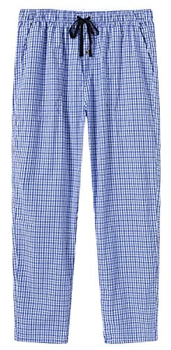 MoFiz Men's Pajama Pants,Cotton Sleep Lounge Bottom Pant Comfortable Plaid Woven Pj's Pants 3pack(D,Large - Image 2
