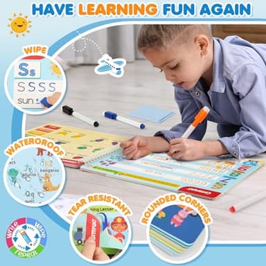 Preschool Learning Activities Kindergarten Workbooks, Toddler Alphabet Learning Educational Toys for 2 3 4 5 Year Old, Pre k Montessori Handwriting Practice, Tracing Activity Books for Kids Ages 3-8 - Image 2
