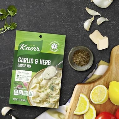 Knorr Sauce Mix Creamy Pasta Sauce For Simple Meals and Sides Garlic & Herb No Artificial Flavors, No Added MSG 1.6 oz, Pack of 24 - Image 14