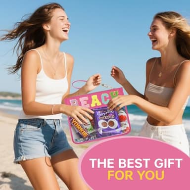 Beach Bag,Sunscreen Bag, Chenille Letter Clear Zipper Pouch for Travel Preppy Patch Makeup Bag-Nylon Cosmetic Preppy Makeup Waterproof Organizer Bags Set for Women Valentines Bags (MH-BEACH) - Image 6