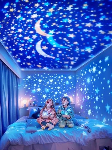 21 Sets of Films, Projector Night Light for Kids, Light Projector for Kids Room, Ceiling, Star Galaxy Projector with 360° Rotation Dimmable for Baby Girls, Birthday, Christmas, Nursery, Room Decor - Image 6