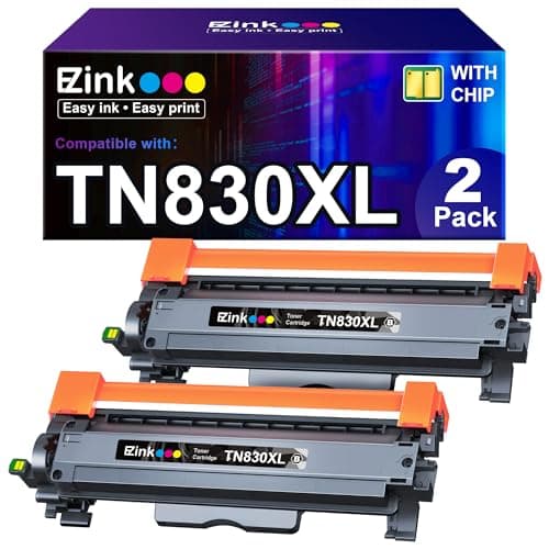 E-Z Ink Compatible TN830 Toner Cartridge Replacement for Brother TN830XL TN830 TN 830 Toner Cartridges with Brother DCP-L2640DW HL-L2460DW HL-L2480DW HL-L2400D HL-L2405W MFC-L2820DW Printer (2 Black) - Image 1