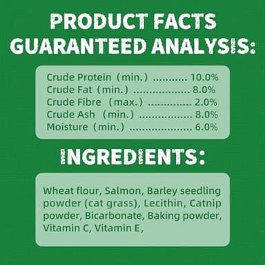 Just Try 13.4 OZ Cat Treats for Indoor Cats Hairball Control Natural Salmon Healthy Cat Grass Treats Kitten Snacks Training Biscuits Catnip for Cats Dental Care - Image 7