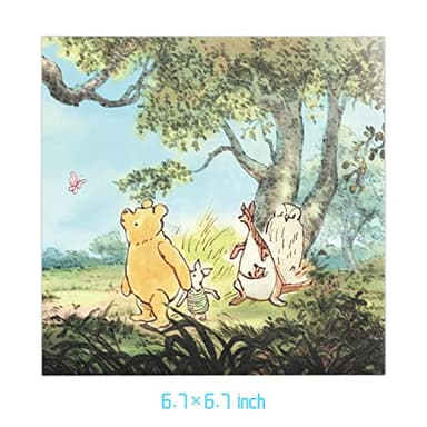 41Pack Pooh Birthday Decorations, 20 Plates, 20 Napkins and 1 Tablecover for Pooh Bear Birthday Party Supplies - Image 3