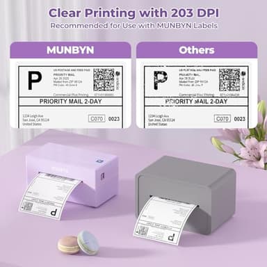 MUNBYN Bluetooth Thermal Label Printer, 130B Wireless 4x6 Shipping Label Printer for Shipping Packages Small Business Office or Home, Compatible with iPhone Android iPad Windows macOS Chrome Etsy eBay - Image 2