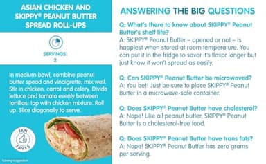 SKIPPY Natural Peanut Butter Spread, Creamy, 7 g protein per serving, 15 oz. (12 Pack) - Image 10