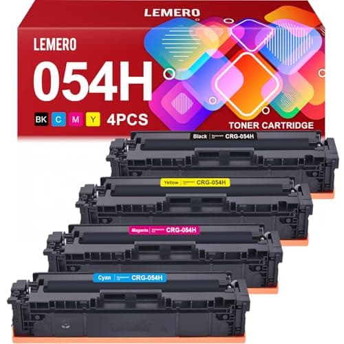 LEMERO Compatible 054H Toner Cartridge Replacement for Canon 054 054H Toner Cartridges Set for Canon Color ImageCLASS MF644Cdw MF642Cdw LBP622Cdw MF641Cw Printer (Black Cyan Magenta Yellow, 4-Pack) - Image 1