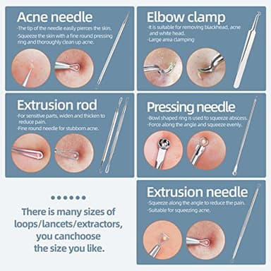 JPNK Blackhead Remover Comedone Extractor Acne Removal Kit.. - Image 3