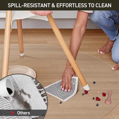 Clear Plastic Floor Mat for Under Dining Table, 4ft Round No Slip Waterproof Vinyl Area Rug for Home, Anti-Spill Hard Floor Protector Cover for Living Room, Splat Mat for Under High Chair - Image 2
