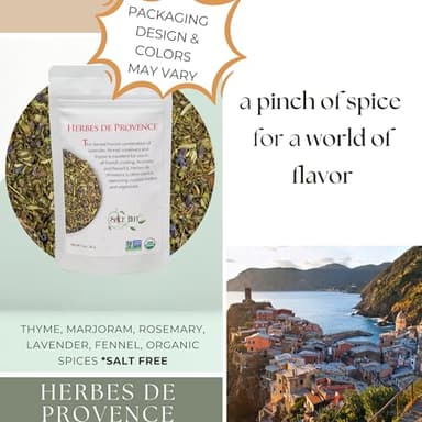 Spice Hut - Organic Herbes De Provence Seasoning Mix with Lavender, Salt Free, Authentic Provencal Blend- French Herbs de Provence Spice for Cooking Roasted Chicken, Vegetables, Soup / All-Natural, Kosher, Vegan, Gluten Free, Keto -No MSG- 1oz Pack - Image 4