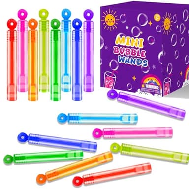 Halloween Party Goodie Bag Stuffer Fillers for Kids, 32 Pack Mini Bubble Wand Toys Gifts for Toddlers, Small Basket Pinata Birthday Camping Wedding Party Favors Supplies Classroom School Stuff Prizes - Image 1