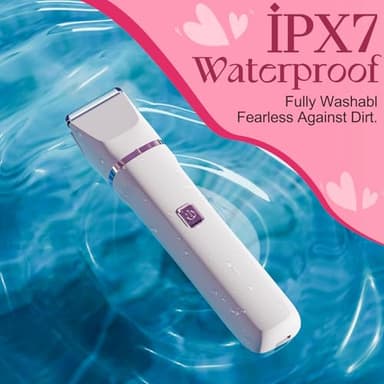 Bikini Trimmer for Women - Painless Electric Razors for Silk Skin,Cordless Body Shaver for Trip,Replaceable Lady Facial Razor, IPX7 Waterproof&Easy Cleaning, Ceramic Blade, USB Charge Dock Pink - Image 6