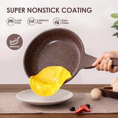 SENSARTE Nonstick Cookware Set 16-Piece, Healthy Pots and Pans Set, Non-stick Kitchen Cooking Set with Stay-Cool Handles, Silicone Utensils and Pot Protectors - Image 2