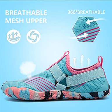 CIOR Kids Boys & Girls Water Shoes Sports Aqua Athletic Sneakers Lightweight Sport Shoes(Toddler/Little Kid/Big Kid) U121WZ559.EL-Light Blue-30 - Image 2